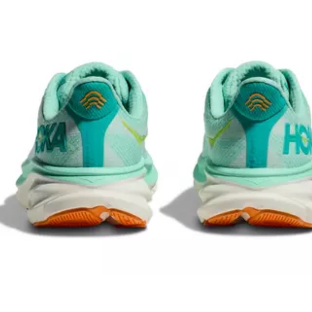 Hoka Clifton 9  Seafoam / Aqua Women's Running Shoes Size 7.5 NEW IN BOX - Picture 3 of 5